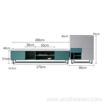 Muebles de sala / Soporte de TV de vidrio negro de 3 niveles